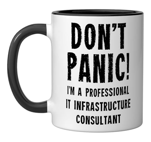 IT Infrastructure Consultant Ceramic Mug, Black/White
