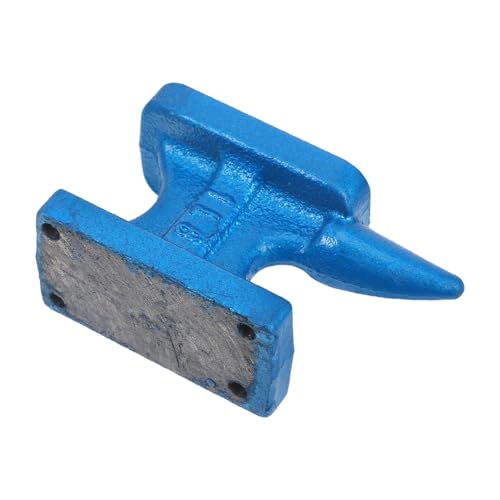 Healeved Mini Yunque de Cuerno de Hierro 1Lb Azul Base Multifunción para Joyería Accesorio de Bricolaje Resistente y Portátil para Trabajos Pesados