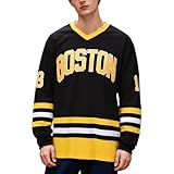 SERTAS Gilmore Jersey #18, 90er Jahre Hip-Hop-Kleidung für Party, langärmelig, gelb, Eishockey-Trikot für Sport, Camping, gelb, XXL