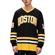 Yellow Ice Hockey Jersey: Step back into the vibrant era of the 90s with the Gilmore Jersey #18, a long sleeve hockey jersey that perfectly blends retro hip hop fashion and sporty vibes for any party or gathering Versatile Design for Any Occasion: Wh...