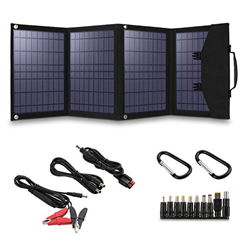 60W Foldable Solar Panel Solar Charger Portable Solar Panel for Suaoki/Enkeeo/Goal Zero Yeti/Webetop/Paxcess/Jackery/ROCKPALS