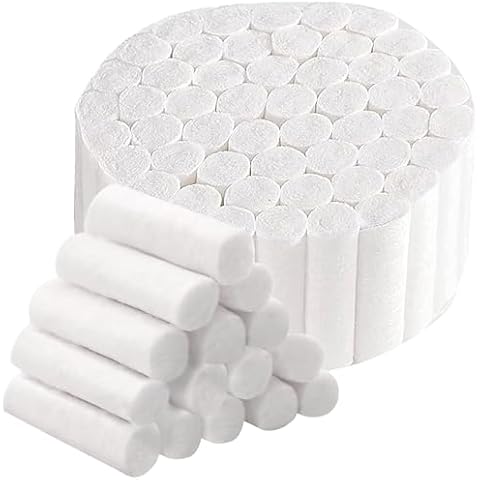 1000PCs Dental Grade Capra Advanced 1.5" Cotton Rolls Size 2 by JEVOLVE | Non-Sterile High Absorbent Cotton Pads for Dentists Cover
