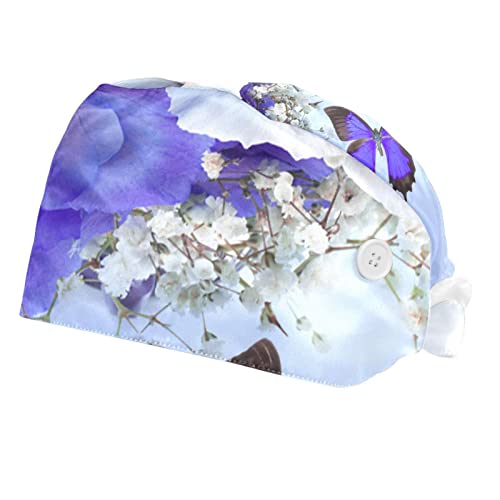 Casquette pour hommes femmes avec motif imprimé papillon, accessoire de travail ajustable