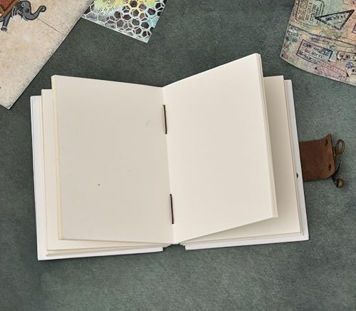 Image of Handmade Watercolor Quote Journal | ?Enjoy the Little Things? Eco-Friendly Diary | Recycled Paper Notebook with Vintage Lock | 7x5 Inch Gift for Her