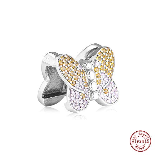 Bakcci - Ciondolo a clip a forma di farfalla con