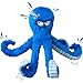 LEGEND SANDY Tough Dog Toys, Stuffed Chew Large Dog Toys to Keep Them Busy, Interactive Squeaky Tug of War Doggie Toy, Crinkle Blue Octopus