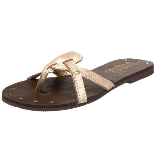 O'Neill Women's Scarlett Distressed/Crackled Sandal,Gold,10 M US