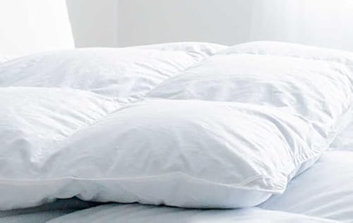 [ダブル][至福の寝ごこち] 羽毛布団 本掛け アイダーダウン×綿100%(ホワイト・精紡交撚)