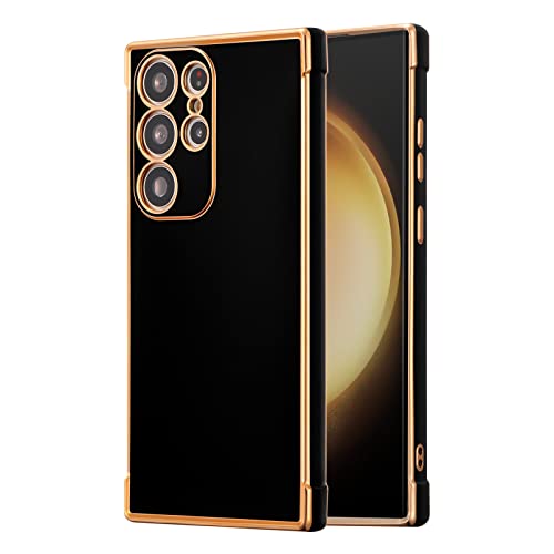Coque Samsung S24 Ultra flexible en TPU noir pour éliminer les traces de doigts
