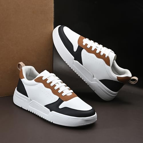 Image of Cruiser Men's Sneakers | Color Block Casual Shoes | Trendy Lace-Up Chunky Platform Trainer Shoes with Panel Design for Casual, College,Party,Outing,Travel, Streetwear & Daily & Everyday Wear(2662)