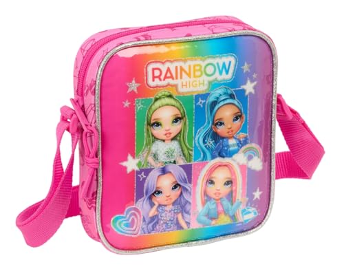 RAINBOW HIGH SHINE Kleine Umhängetasche für Kinder, ideal für Kinder von 5 bis 14 Jahren, bequem und vielseitig, Qualität und Widerstandsfähigkeit, 16 x 4 x 18 cm, bunt, M, Casual