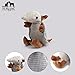 Hollypet Plush Dog Squeaky Toy Stuffed Armadillo Animal Pet Puppy Chew Toys with Clean Teeth for Small Medium Large All Breed Sizes Dogs, Dark Gray, 10 in