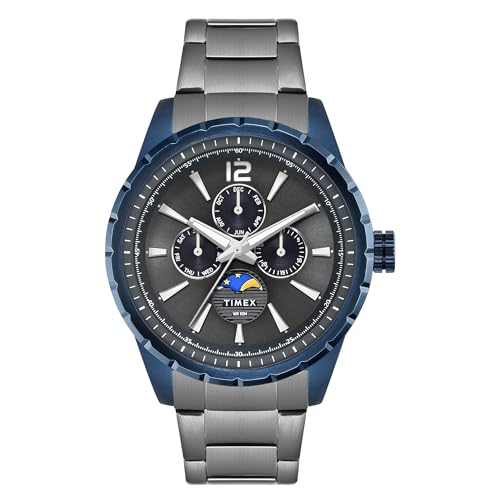 Image of TIMEX Gunmetal Round Dial Analog Men's Watch - TWEG28502