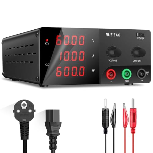 RUZIZAO Fuente de alimentación ajustable 60V 10A 600W de alta