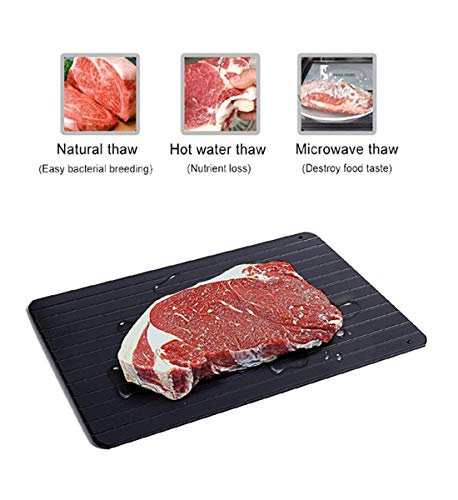 Fast Defrosting Tray for Natural Thawing Frozen Meat, Rapid Thawing Plate & Board for Frozen Meat & Food, Defrosting Mat Thaw Meat Quickly, Eco-friendly, No Electricity, No Chemicals, No Microwave