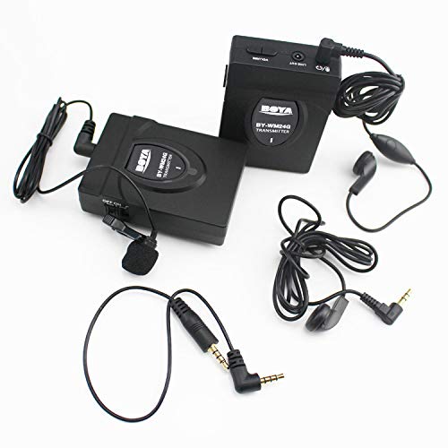 2.4 GHz Wireless Lavalier Microphone DSLR, BOYA BY-WM24G Wireless Interview System with Real-time