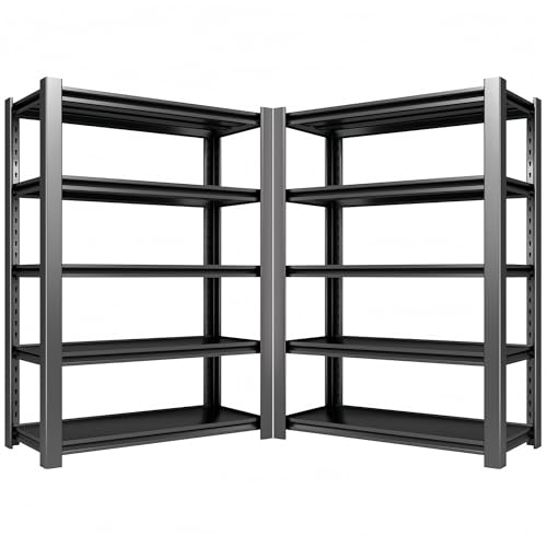 Image of 2750 LBS Heavy Duty Garage Shelving, 36 inch W x 16 inch D x 72 inch H Metal Storage Shelves, Adjustable Boltless Steel Storage Rack for Garage, Basement, Warehouse, Pantry 2PACK