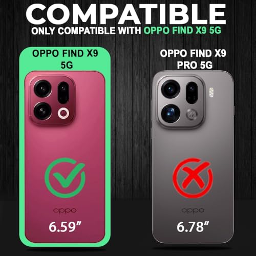 Image of AESTMO Tough Armor Compatible with Oppo Find X9 5G Bumper Back Case Cover | Ring Holder & Sliding Camera Shield Cover | 360 Degree Protection Back Case Cover for Oppo Find X9 5G (Black)