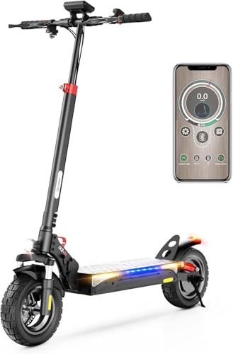 iScooter iX3 Electric Scooter,10" Off Road Pneumatic Tires,800W Motor E-Scooter Up to 25 Miles Range, Top Speed 25MPH, Adjustable Handlebar Height, Folding Commuting Escooter for Adults