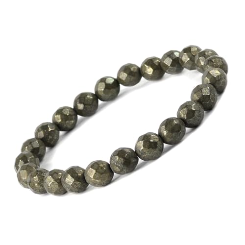 Image of Reiki Crystal Products Natural Crystal Stone 8 mm Faceted Diamond Cut Beads Bracelet for Men & Women | Reiki Charged Gemstone Bracelet | Multiple Stone Variants Available