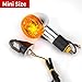 Small Turn Signal Motorcycle Blinkers LED Front Rear Indicators Light Universal Compatible with Harley Honda Kawasaki Suzuki Yamaha (G-Smoke Lens)