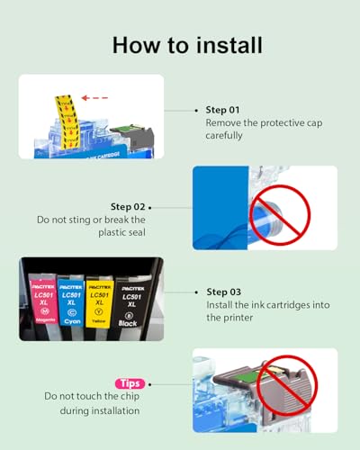 Image of LC501XL LC501 Ink Cartridges for Brother Printer MFC-J1360DW LC 501