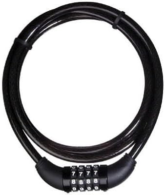 Cable de bici 5 pies con candado combinación restablecible x4 miniatura 1