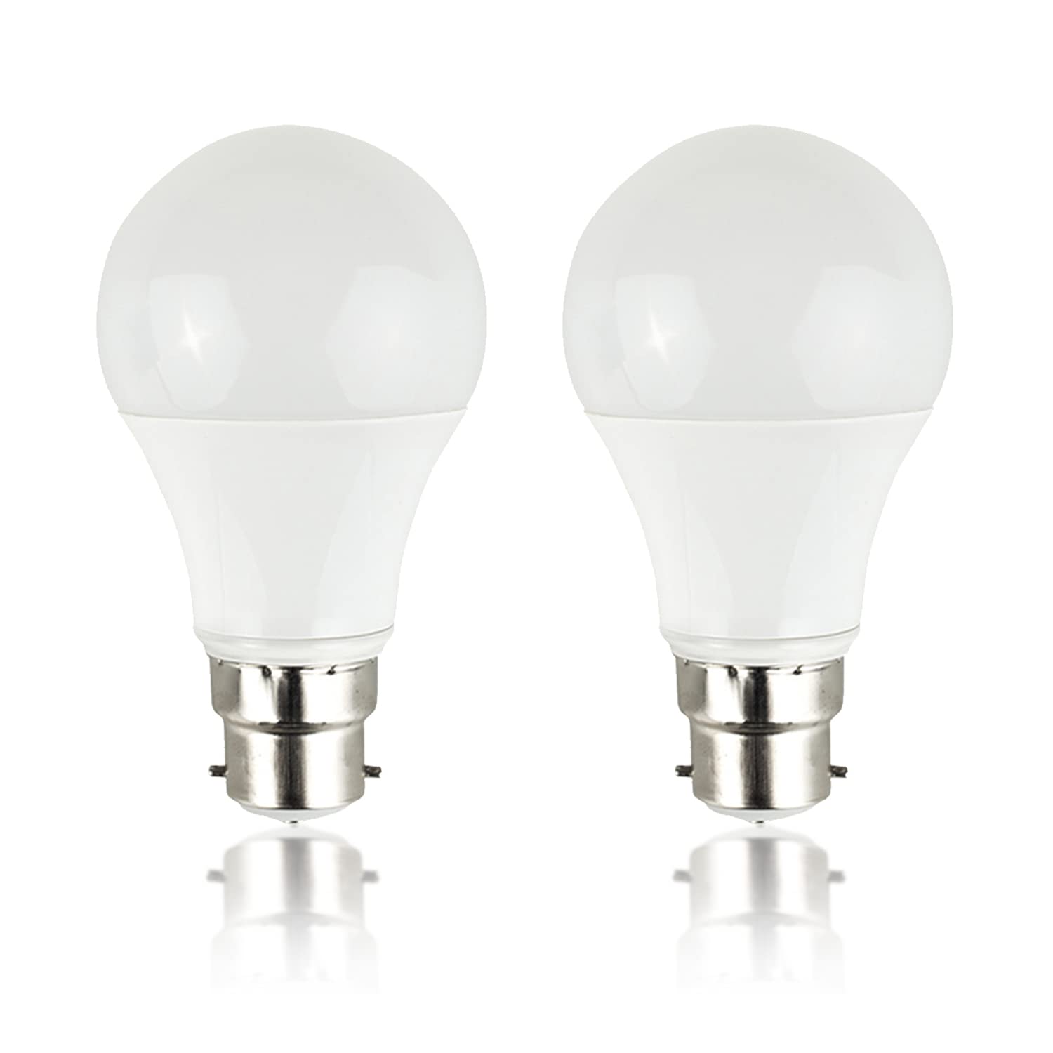 MiniSun | High Power 6W LED BC B22 SMD GLS Energy Saving Long Life Bulbs | LED Bulbs, Home Décor & Improvement Essential | Pack of 2 | 6500K Cool White