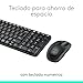Logitech MK220 - Pack de teclado y ratón inalámbrico con USB, negro...