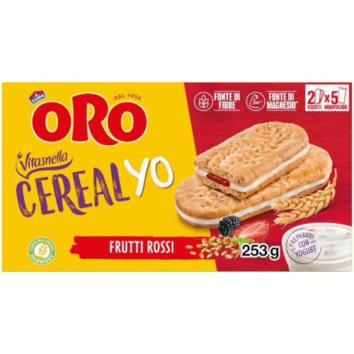 Vitasnella Biscotti Cereal Yo Frutti Rossi, 253g