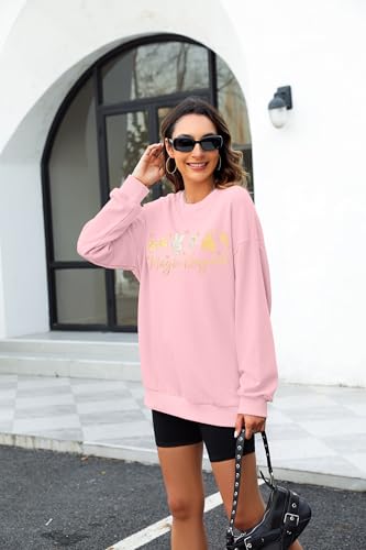 Image of BANGELY Fantastical Sweatshirt Women Cute Embroidered Fantastical Princess Sweater Family Vacation Shirt Long Sleeve Top