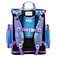 Baagl Schulranzen Mädchen Set 5 Teilig (Ergo Schultasche für 1. Klasse, Mäppchen, Turnbeutel, Schürze, Brustbeutel), Grundschule Ranzen, Ergonomischer Schulrucksack, 19 l (Axolotl)