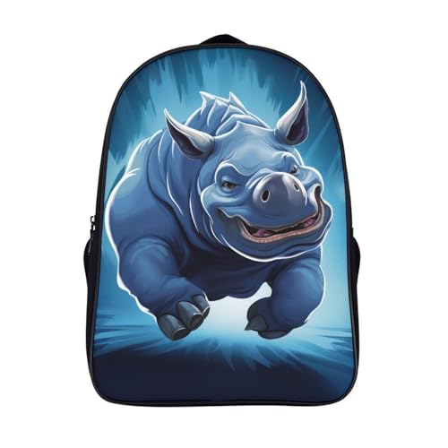 GLKEBAGZZ Rhinoceros Mochila Estudiante Mochila Portátil Universitaria Mochila De Mujer Adolescentes Mochila Escuela Viajar Colegio Cámping Impermeable 40x28x16cm