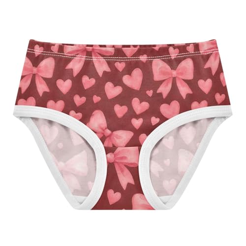 Joisal Girls Underwear Toddler 2t Cotton Girl Panties Cute Designer Underpants Briefs Cute Pink Bows Hearts