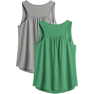 PINSPARK Workout Tank Tops for Women Racerback Loose Fit Yoga Top Sleeveless Gym Shirt Running Athletic Tanks Pack S-3XL