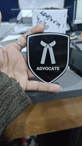 Image of Advocate 3D Metal Chrome Sticker Emblem Badge Logo, Black, Durable Automotive Decoration for Cars and Bikes