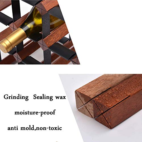 Soporte para 24 botellas de vino de madera y acero miniatura 3