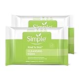 Simple Facial Wipes, Cleansing, 25 ct, Twin Pack