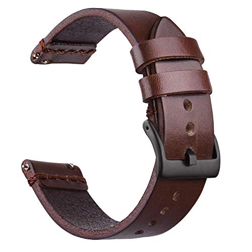 Ritche 22mm Leather Watch Bands Quick Release Leather Watch Strap Oil Wax Leather Watch Bands for Men Women