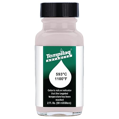 Tempil 24431 TEMPILAQ Advanced TL110 Temperature Indicating Liquid, 593 Degree C/1100 Degree F, 2 oz. Ideal for Heat Treating, Brass Annealing, and Glass Production, Made in USA