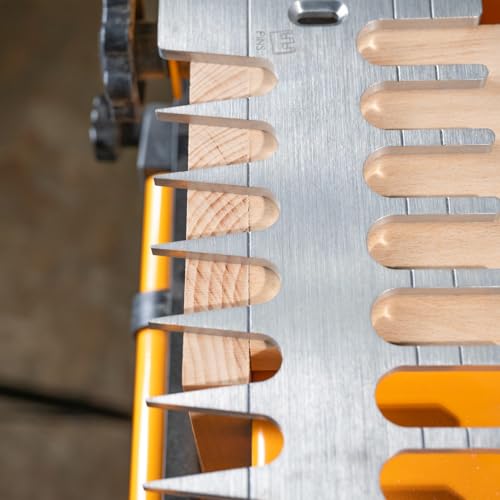 POWERTEC 12 Inch Dovetail Jig with Templates, Router Bits, and Guide Bushing - For Cutting Half-Blind & Through Dovetails, Box Joints, and Dados On Woodworking & DIY Projects (72069)