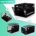Medicine Lock Box with Code, 12.6L Large Lockable Storage Box for Medication, Snacks, Phone, and Electronics - BPA-Free, Clear Design with Charger Holes for Home, Office, Dorm, and Fridge