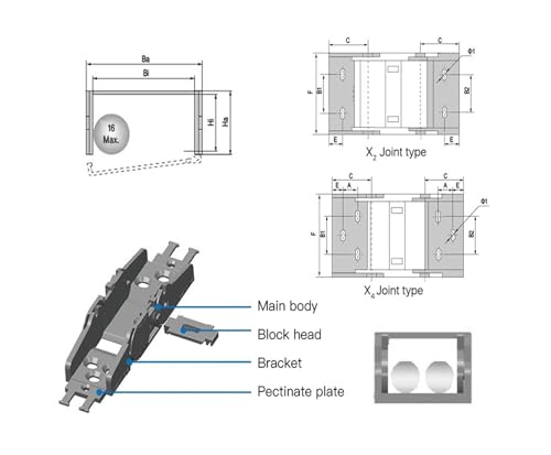 Chaîne porte-câbles semi-fermée à ouverture intérieure pour maintenance aisée - 3