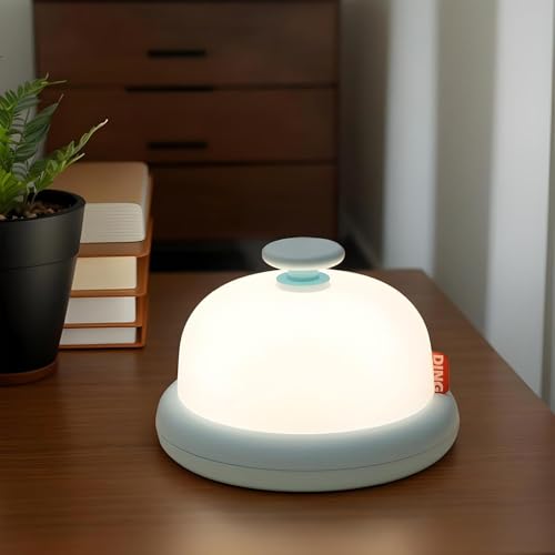 Image of One94Store Push Botton Control Bell-Shape LED Night Lamp | Soft Warm Light Bedside Table Lamp | Minimalist Night Light for Bedroom, Kids Room & Gifting