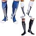 feifanshop 3 Paires de Bas de Contention pour Homme & Femme, Chaussettes de Compression pour Sport Jogging Infirmière Flüge Voyage Grossesse Médicale XL Multicolore