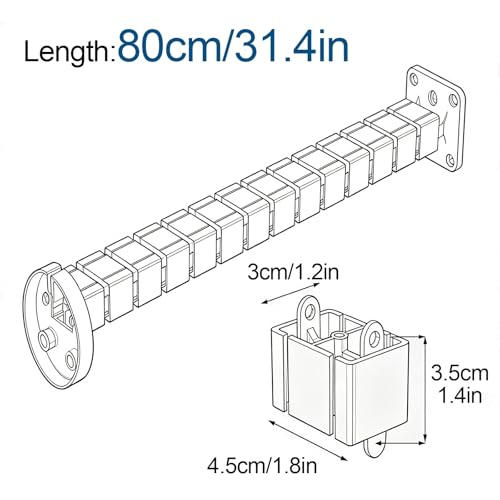 Bandeja organizadora de cables bajo escritorio 31.4 in para hogar u oficina, protege cables y previene tropiezos (Plateado) miniatura 2