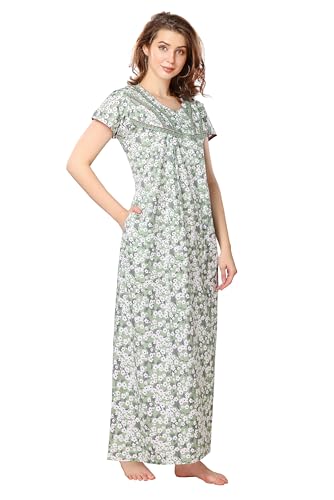 Image of Soulemo Women's Pure Cotton Floor Length Nighty 1663