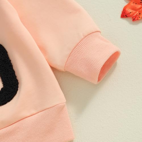 Image of FYBITBO Halloween Outfits For Toddler Girls Baby Kids Boo Sweatshirt Long Sleeve Shirt Tutu Skirt Dress Fall Clothes Sets