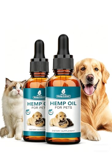 MaxHemp Pet Неmр Oil for Dogs and Cats 2 Packs, Organic Oil for Anxiеty Strеss Pαin Holistic Inflammation Rеlief - Неmр Calming Drops for Joint Hip Arthritis, Organic Pets Treats