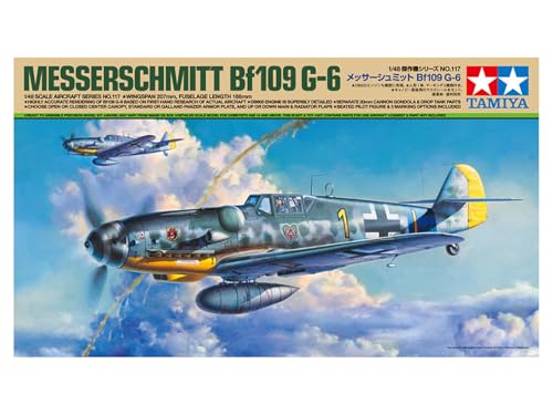 Tamiya 61117 1/48 Messerschmitt BF 109 G-6 Plastic Model Airplane Kit - Image 2